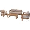 Loungeset Mylo beige Lesli Living voor tuin of terras