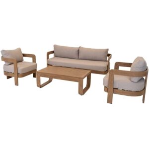 Loungeset Mylo beige Lesli Living voor tuin of terras