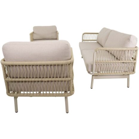 Loungeset tuin Akiro Beige Lesli Living voor op het terras