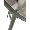 Loungestoel Cozy beige Lesli Living met groene frame en beige olefin kussen