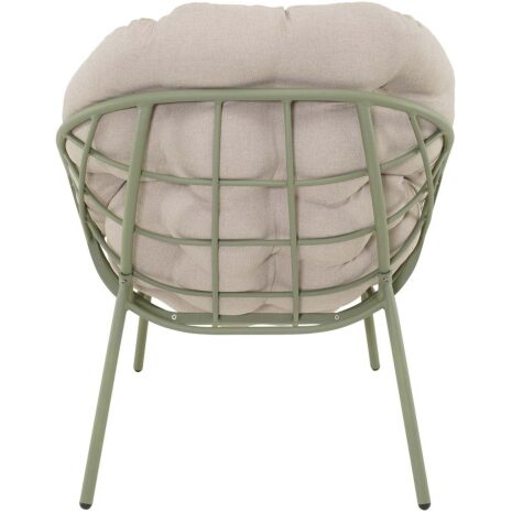 Loungestoel Cozy beige Lesli Living met olefin kussen