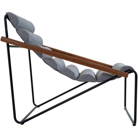 Loungestoel Miami Lesli Living met houtlook en kussen