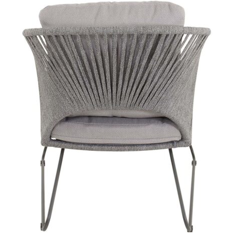 Loungestoel buiten Izumi grijs met kussen van Lesli Living