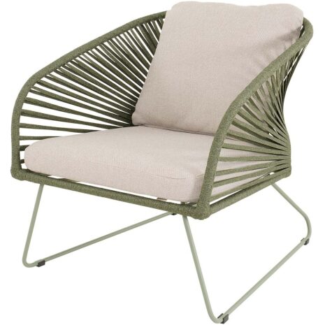 Loungestoel buiten Izumi groen van Lesli Living
