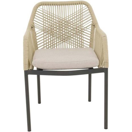 Stapelstoel Akita beige Lesli Living tuin stoel