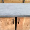 Verrijdbare BBQ werktafel met belgisch hardsteen blad details
