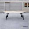 tuintafel HPL taupe vlinder poot