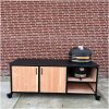 Buitenkeuken 205 cm met HPL zwart en Yakiniku kamado Large Buitenkeuken 205 cm met HPL zwart en Yakiniku kamado Large