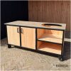 Buitenkeuken met opbergkast 180 cm HPL blad taupe Buitenkeuken met opbergkast 180 cm HPL blad taupe
