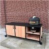 Buitenkeuken met opbergkast 205 cm en HPL blad zwart met Yakiniku Kamado Large Buitenkeuken met opbergkast 205 cm en HPL blad zwart met Yakiniku Kamado Large