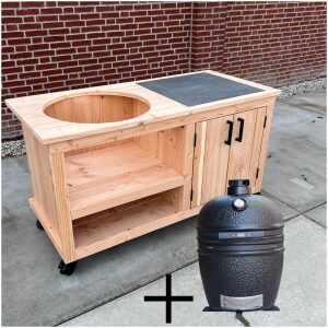 Buitenkeuken opbergkast 150cm + Grill Guru Large Satin Black