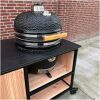 Complete buitenkeuken HPL zwart met 205 cm werkblad en Yakiniku kamado large Complete buitenkeuken HPL zwart met 205 cm werkblad en Yakiniku kamado large