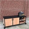 Douglas buitenkeuken 205 cm met HPL blad zwart en Yakiniku kamado large Douglas buitenkeuken 205 cm met HPL blad zwart en Yakiniku kamado large