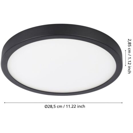 Plafondlamp buiten ARGOLIS 2 zwart rond