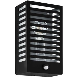 Wandlamp buiten ALAMONTE zwart met sensor