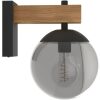 Wandlamp buiten BUFALATA houtlook zwart Wandlamp buiten BUFALATA houtlook zwart