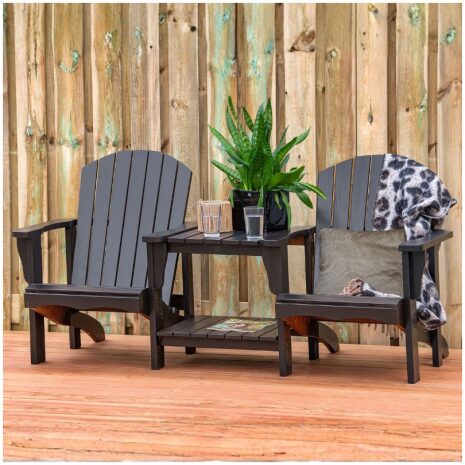 Loveseat Relax - Zwart Gespoten