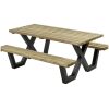 Picknicktafel geimpregneerd metalen frame 180cm