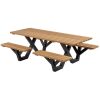 Picknicktafel hardhout metalen frame open instap