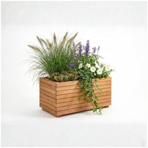 Teakhouten Bloembak Moro 80x40x40 cm
