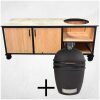 buitenkeuken met opbergkast 205cm + hpl blad beige + Bastard Urban Large