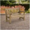 houten parkbank tweezits met achtergrond houten parkbank tweezits met achtergrond