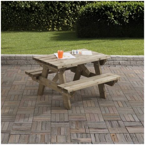 kinderpicknicktafel 120 cm vierkant met achtergrond kinderpicknicktafel 120 cm vierkant met achtergrond