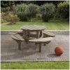kinderpicknicktafel met achtergrond rond kinderpicknicktafel met achtergrond rond