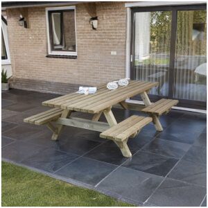 Houten picknicktafel open instap