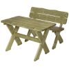 tuintafel 120 cm met bank