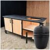 Buitenkeuken met opbergkast 180cm met HPL blad Zwart bastard core large