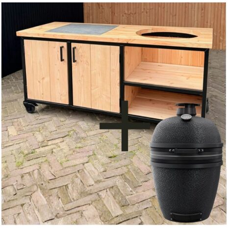 Combi deal buitenkeuken Douglas en staal 180 bastard Large core Graphite Combi deal buitenkeuken Douglas en staal 180 + bastard Large core Graphite