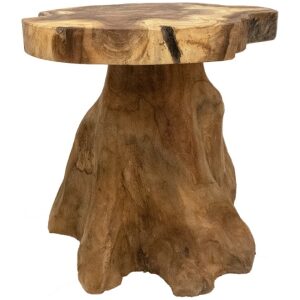 Teakhouten kaya boomstamtafel 40 × 40 × 40 cm