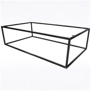 Metalen salon tafelonderstel Iron Cube – Zwart 1400x800x380mm