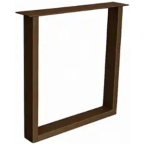 Metalen tafel onderstel U Fineline 600 × 600 × 720 mm – Anodic Brown (set van 2)