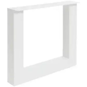 Metalen tafel onderstel U 780 × 780 × 720 mm – Wit (set van 2)