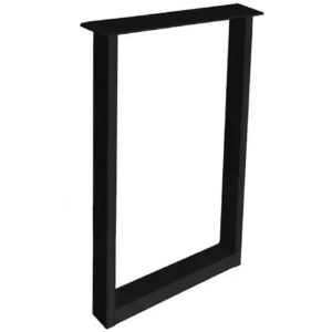 Metalen bartafel onderstel U Fineline 700 × 700 × 1060 mm – Zwart (set van 2)
