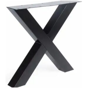 Metalen tafel onderstel X Mini 100 × 100 mm – Zwart (set van 2)