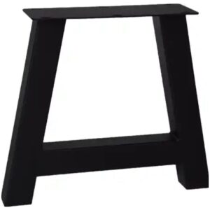 Metalen bankonderstel A Bank 60 × 60 mm – Zwart (set van 2)