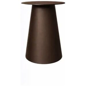 Metalen pilaaronderstel Rond Klein – Anodic Brown set van 2