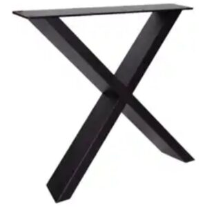 Metalen tafel onderstel Big X 840 × 840 × 720 mm – Zwart (set van 2)