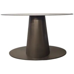 Metalen tafel onderstel Pilaar Ovaal Groot 1100 × 540 × 725 mm – Anodic Brown