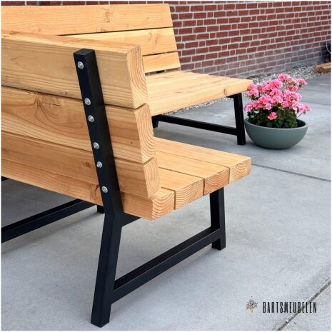 Douglas lounge bank met stalen frame 230x 155 cm