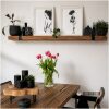 wandplank in de woonkamer met wandbeugel
